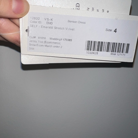 Jenny Yoo Benson Elegant Emerald Green Velvet Midi slip Dress New size 4 straps - Picture 7 of 7